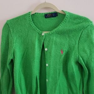 Kelly green POLO RL cartigan